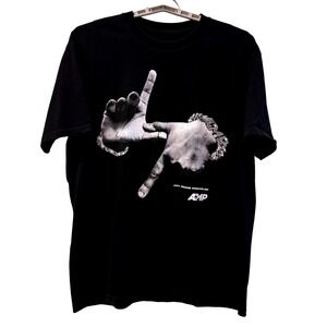AMP T-Shirt Black Any Means Possible Graphic Streetwear Mens Large XL